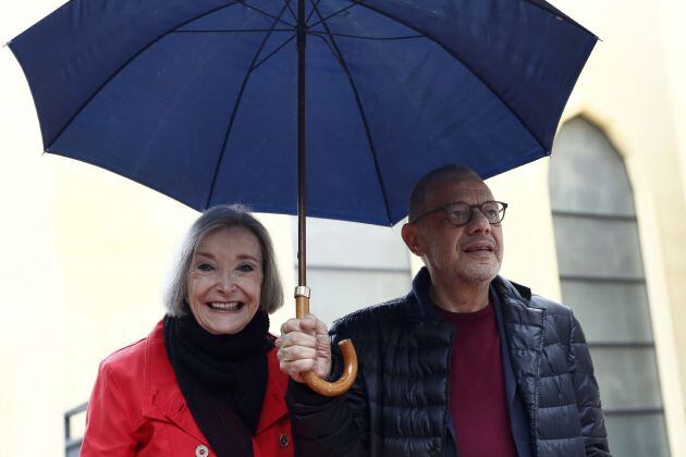 Lluis Pasqual con Nuria Espert en el Teatro de La Abadía en Madrid.