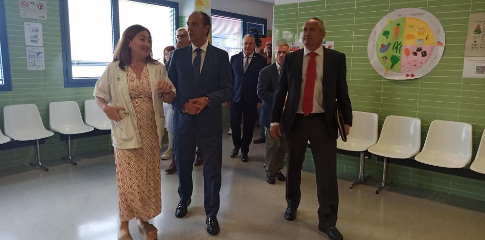 Visita de Bancalero al centro de salud de Fraga