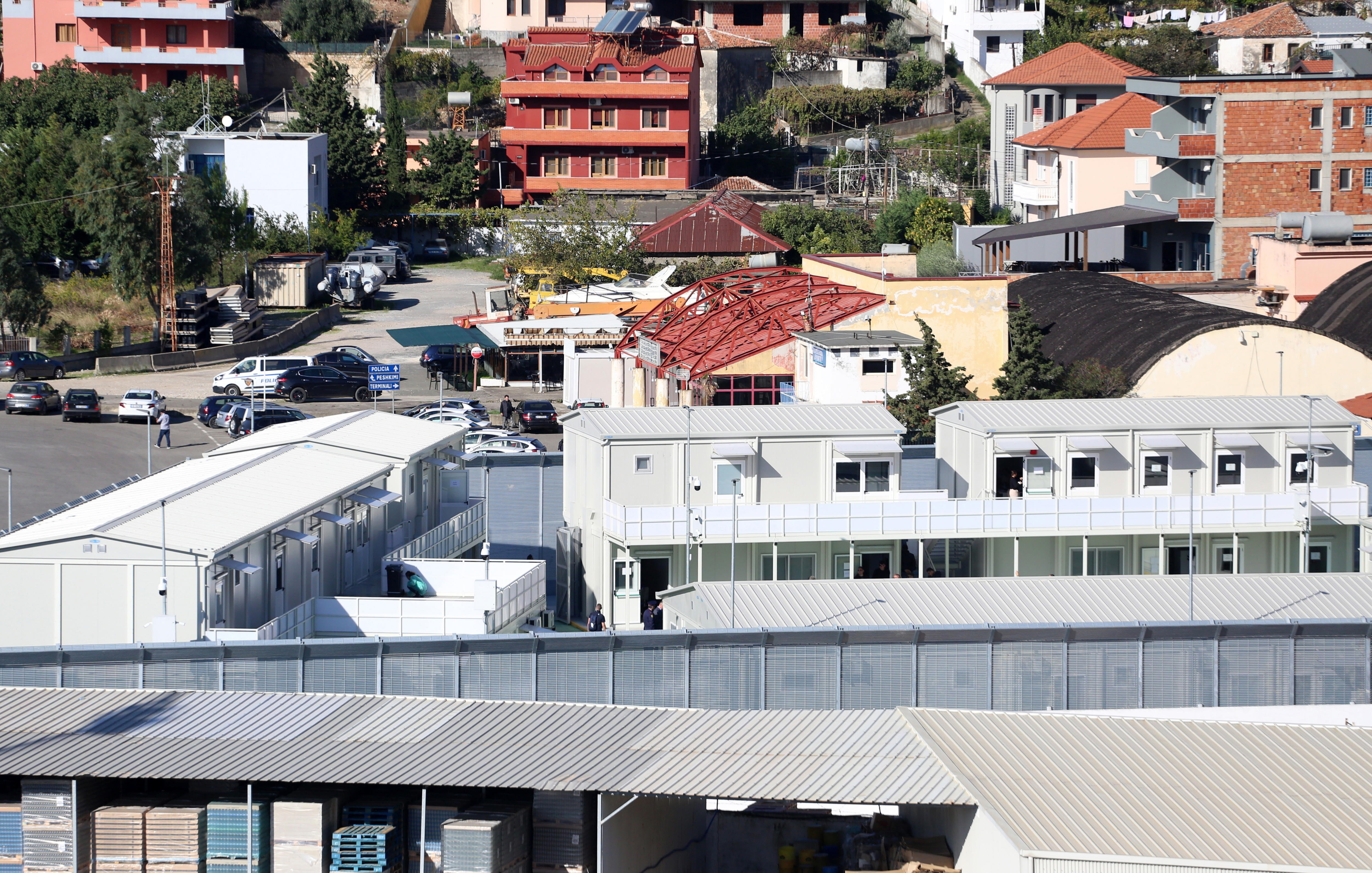 El centro de procesamiento de migrantes en Shengjin (Albania), el 16 de octubre de 2024.