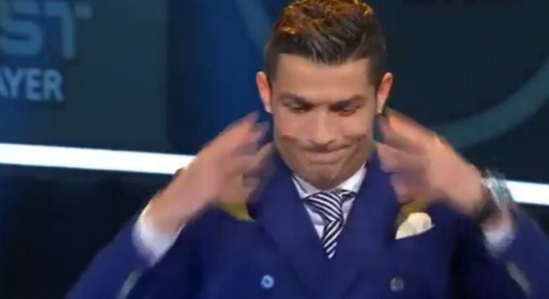 El gesto de Cristiano Ronaldo en la gala de los premios &#039;The Best&#039;.