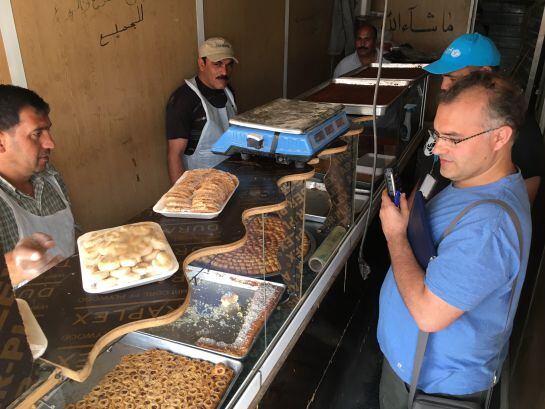 Dulces sirios en el campo de refugiados de Zaatari.