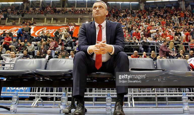 El montenegrino Dejan Radonjic, antes de un partido con el Estrella Roja de Belgrado.