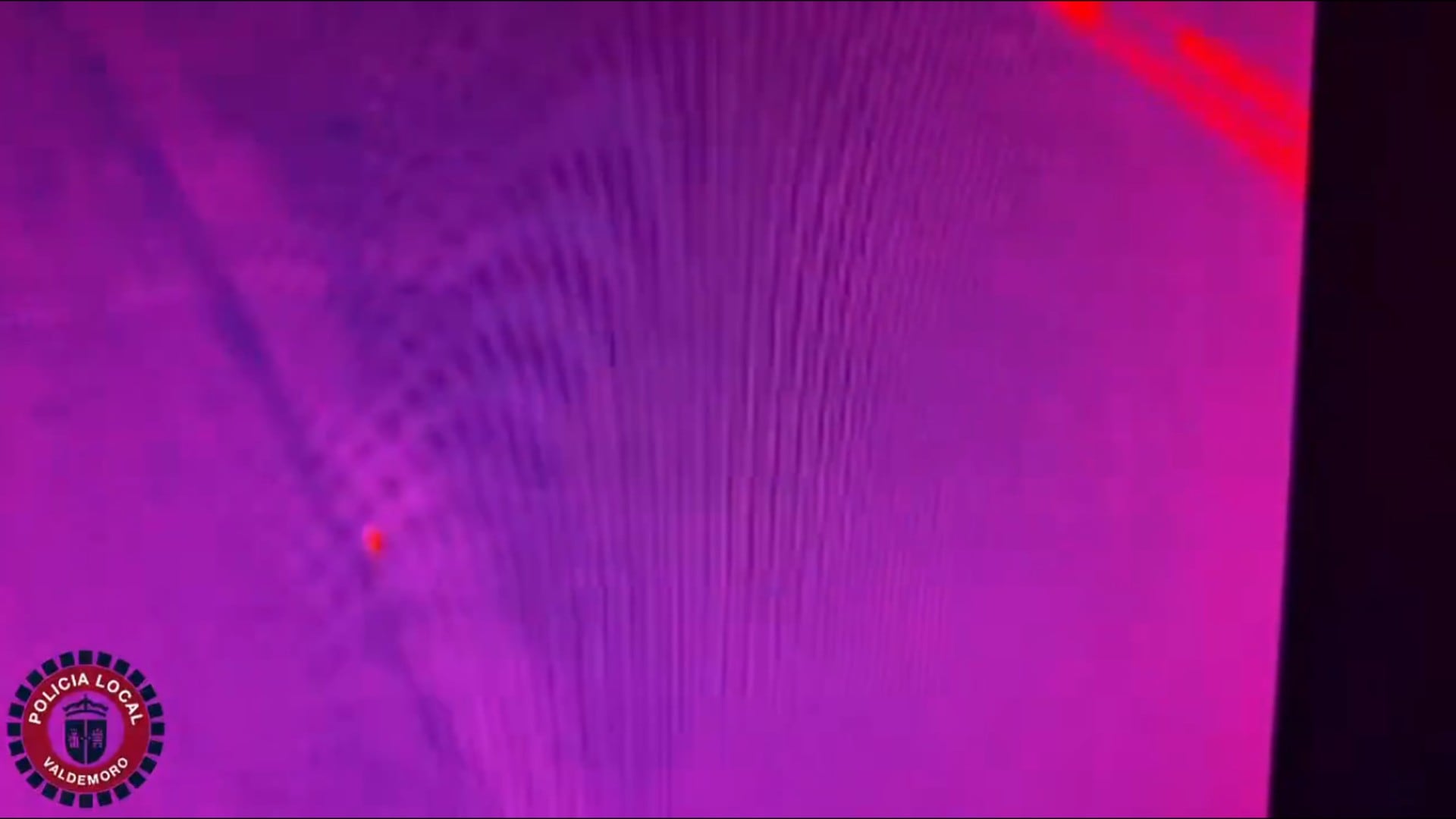 La imagen del menor tomada desde un dron con cámara térmica