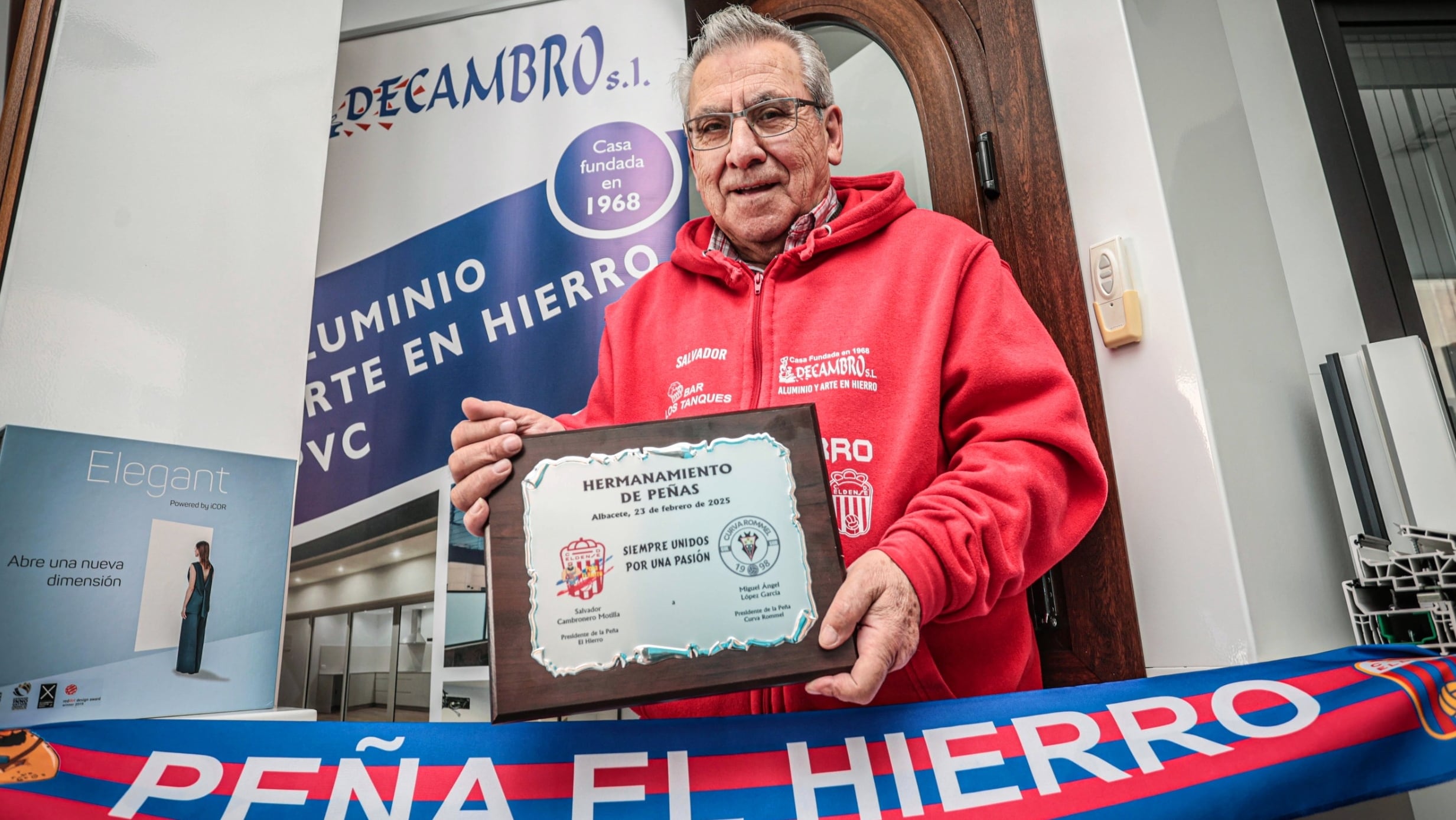 Salvador Cambronero, Pdte. de la Peña El Hierro del C. D. Eldense