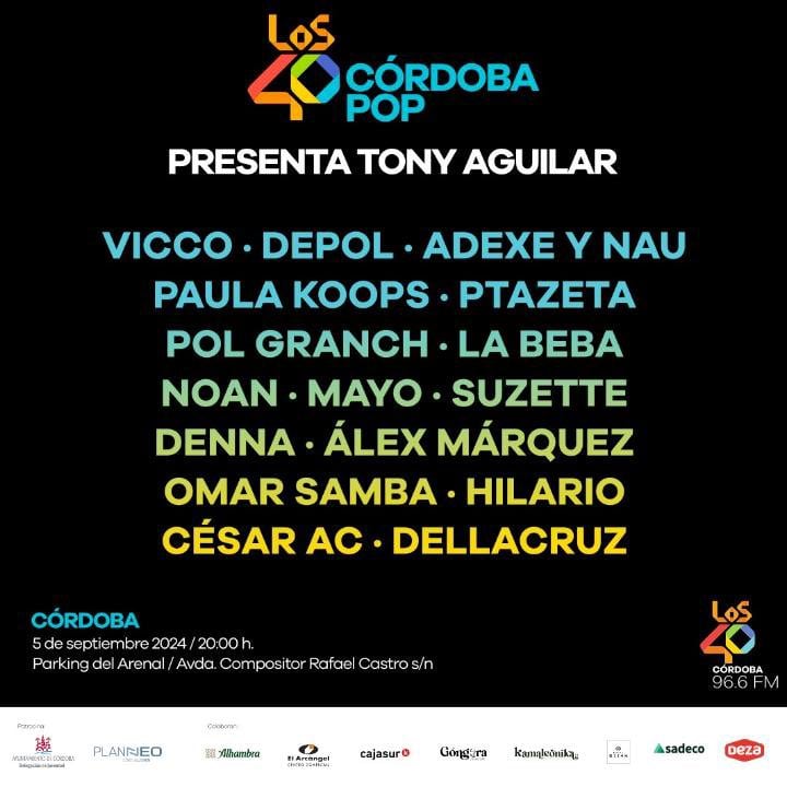 Cartel de los 40 Córdoba Pop 2024.