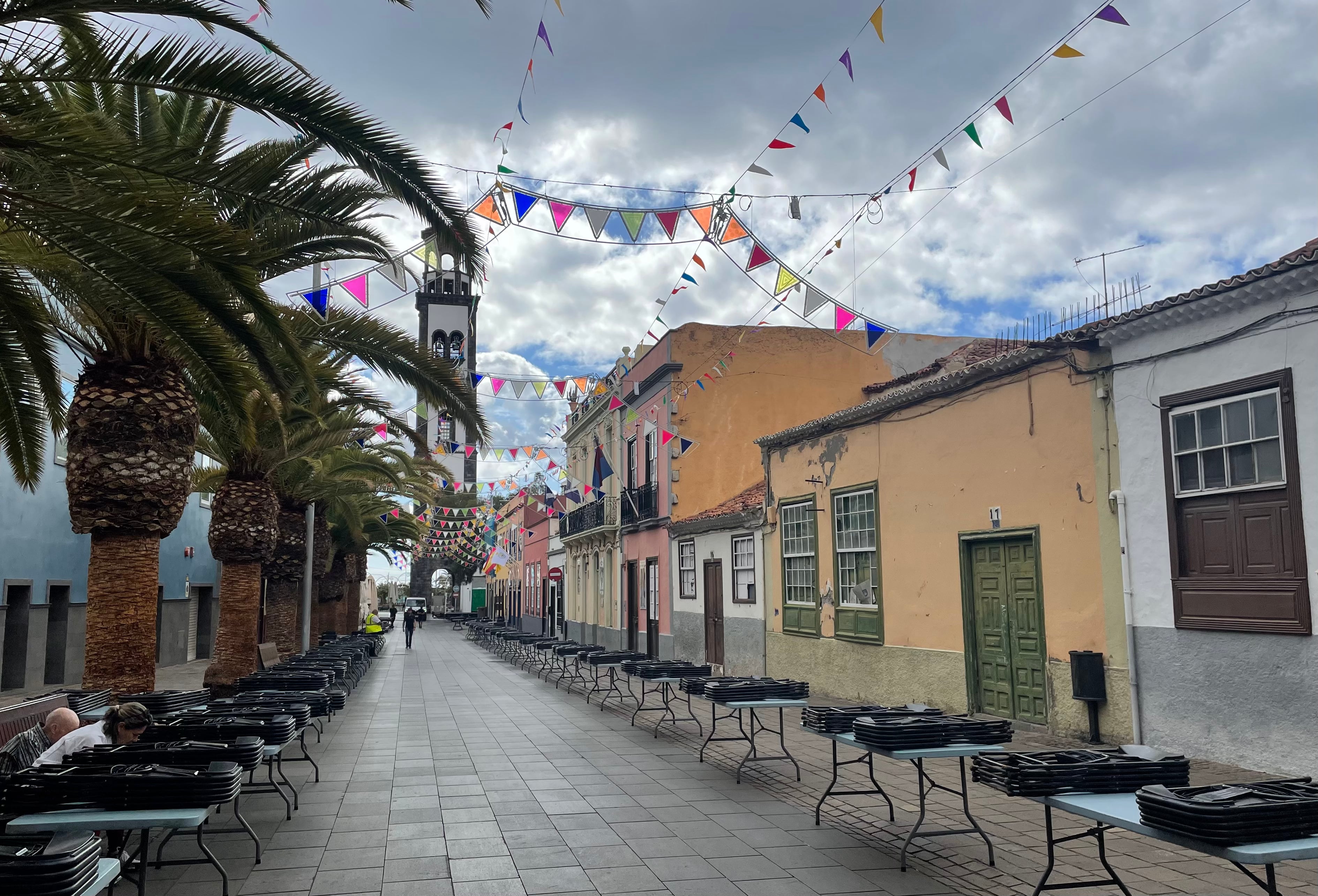 Calle de la Noria en Santa Cruz de Tenerife este jueves