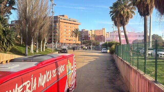 Aledaños del Almería Stadium, donde se disputó este pasado domingo el Almería-Málaga