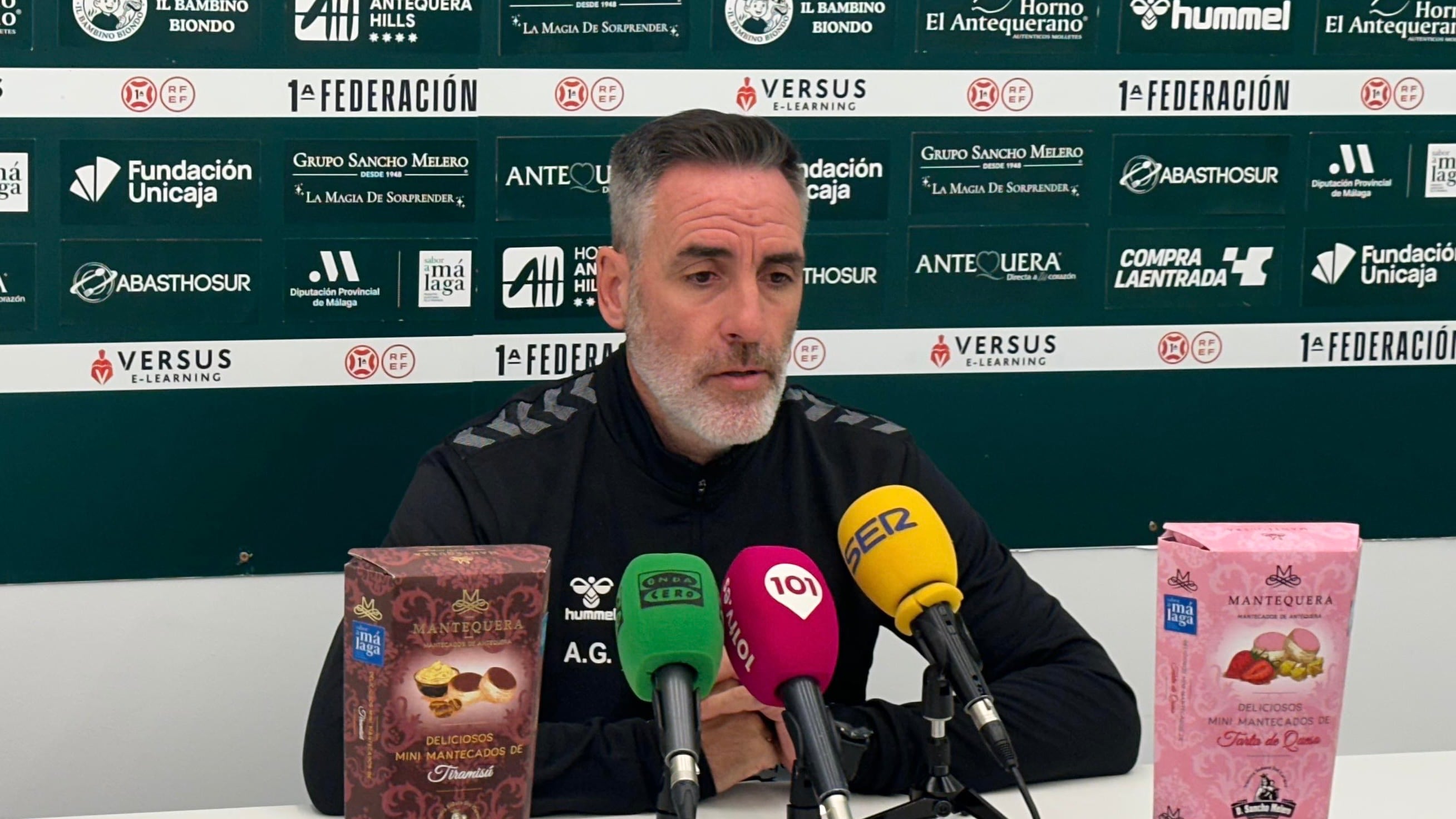 Abel Gómez, en rueda de prensa en El Maulí