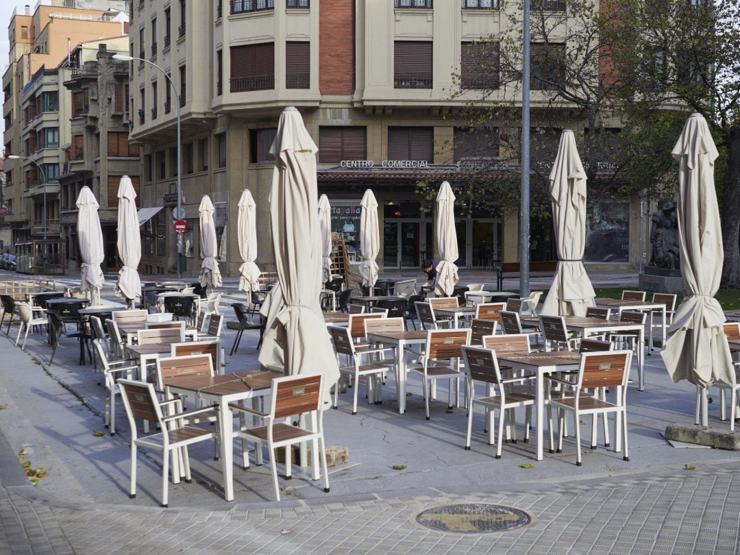 La terraza de un bar en Pamplona