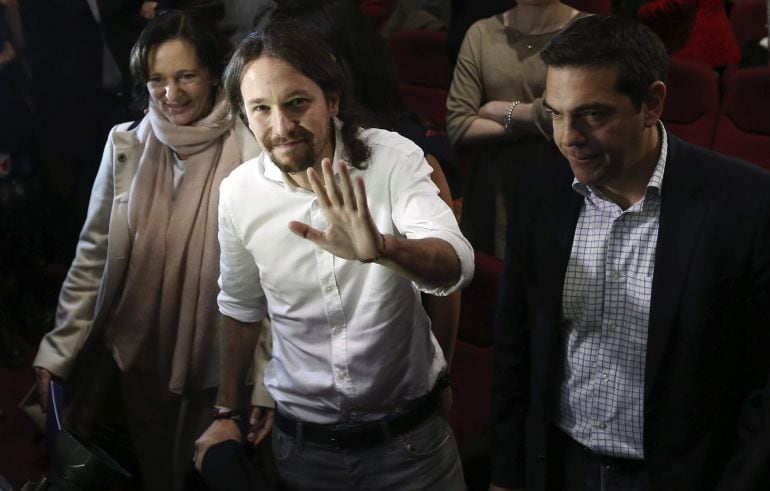 El líder de Podemos, Pablo Iglesias a su llegada al congreso de Podemos