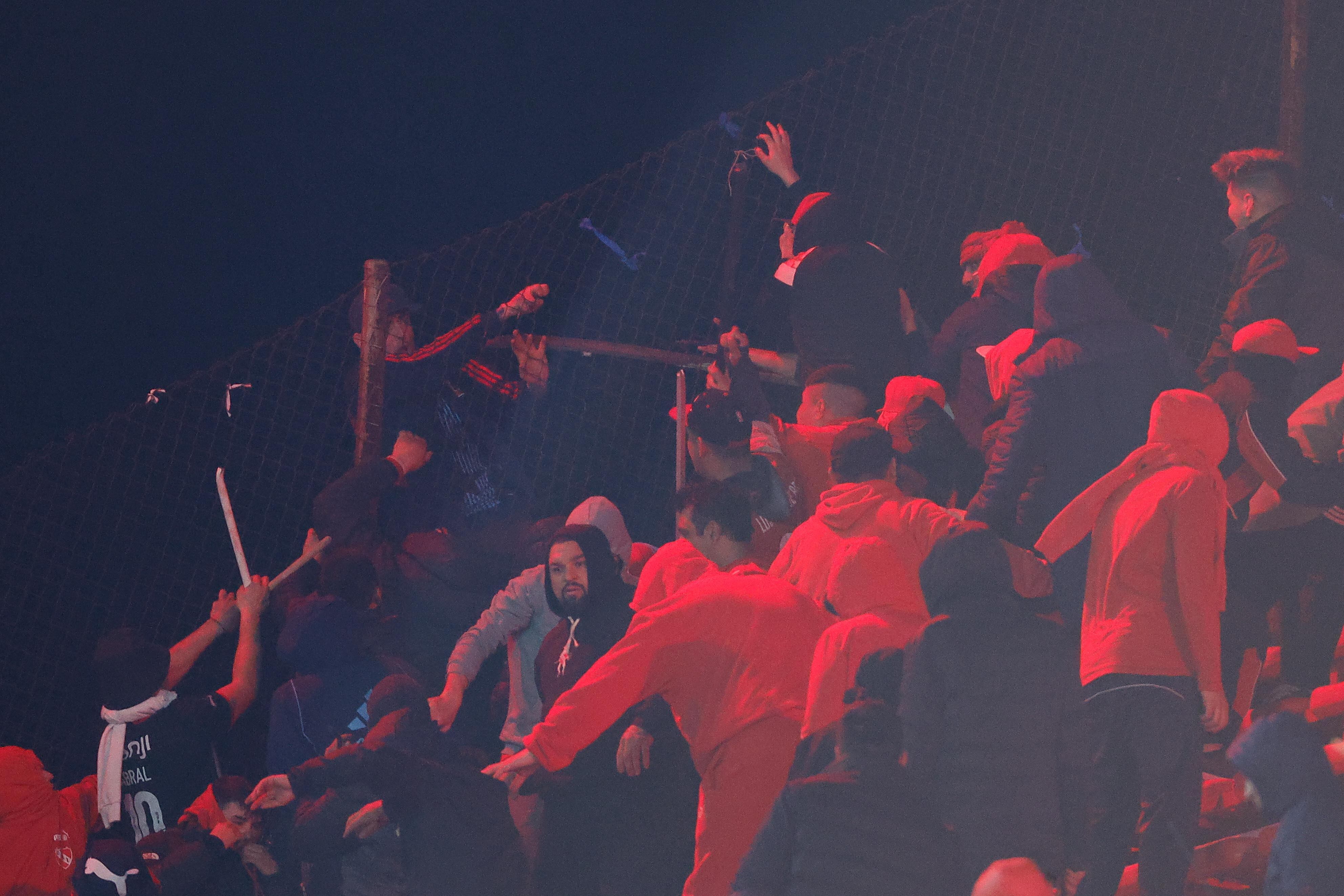 Independiente-Universidad de Chile, durante el partido de octavos de final de la Copa Sudamericana