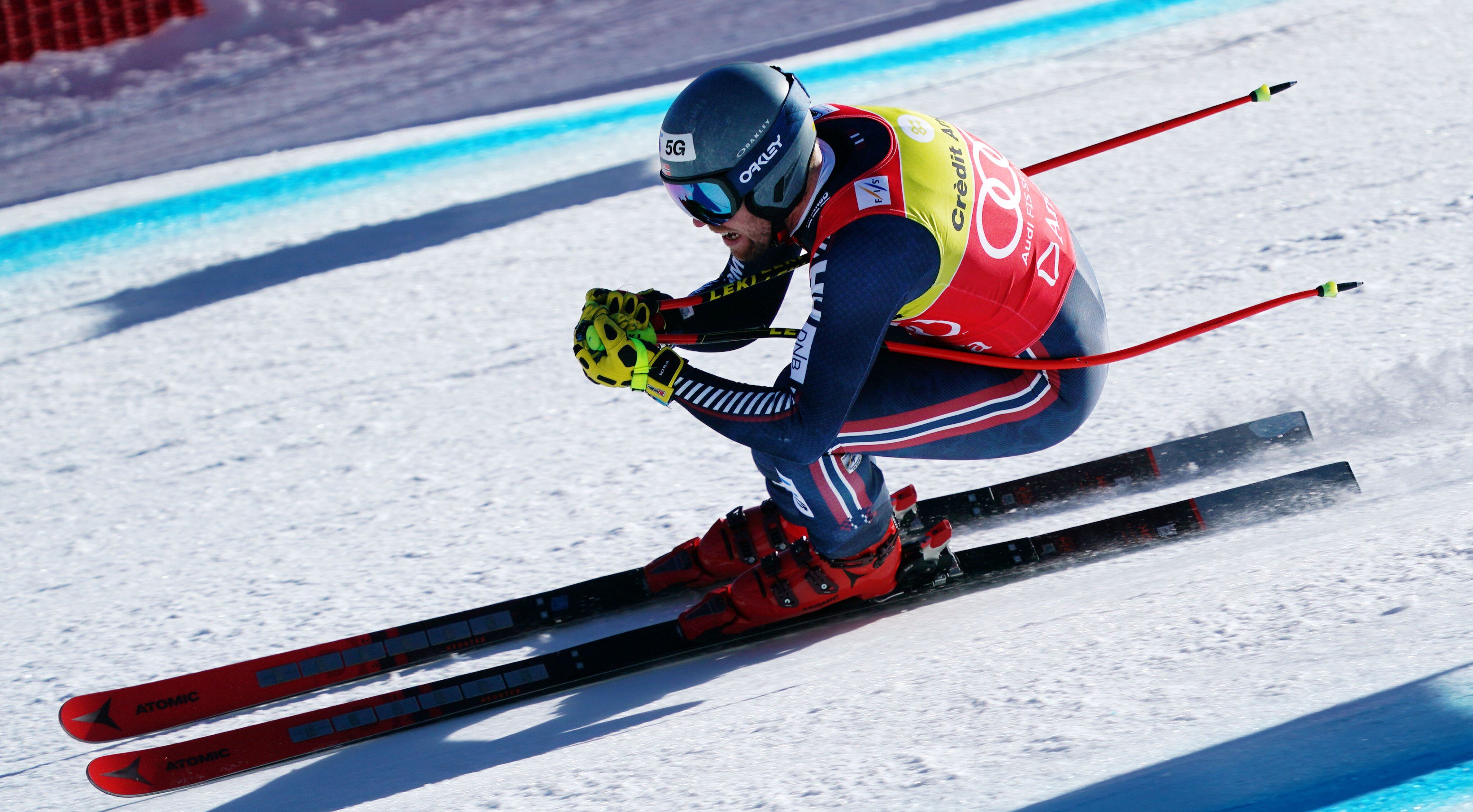 Prova masculina de descens a la pista de l'Àliga de les finals de la Copa del món d'esquí alpí.