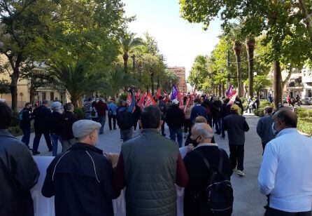 Marcha a pie hacia Linares-Baeza.