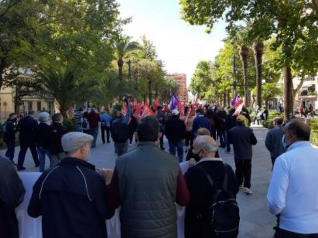 Marcha a pie hacia Linares-Baeza.