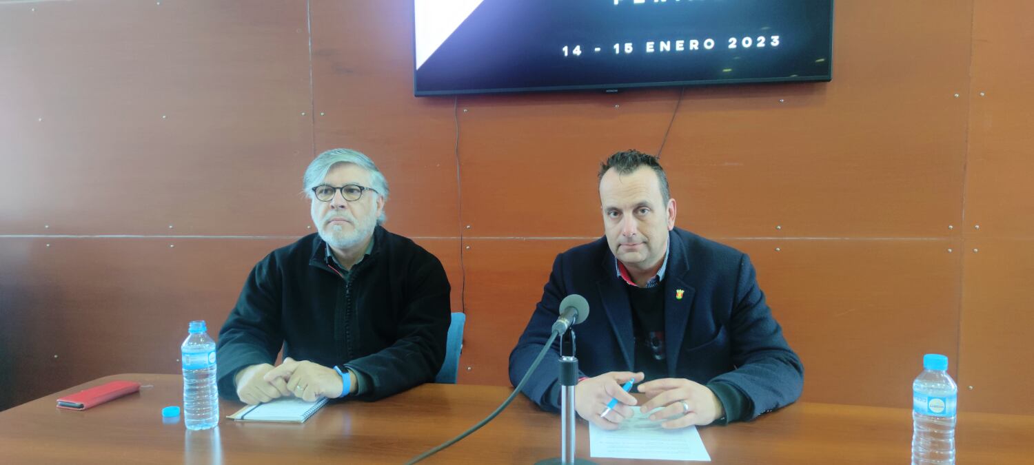 Manuel Maya y Roberto Gallegos en la rueda de prensa de Boda Eventos 2023