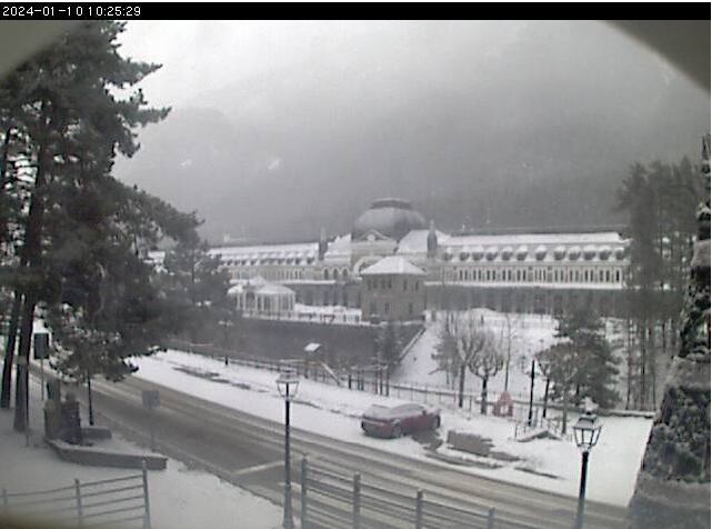 Canfranc Estación este miércoles por la mañana