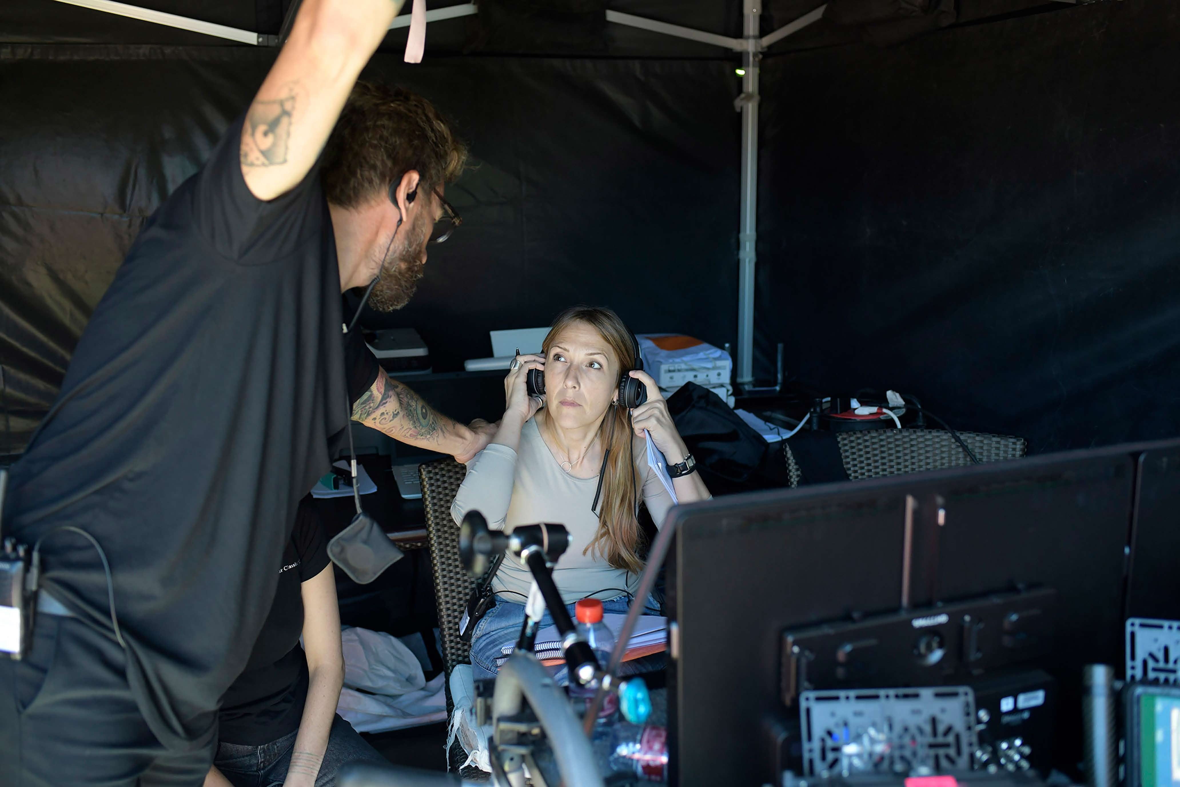 Carolina Bassecourt durante la dirección de la película &quot;Cuanto me queda&quot;