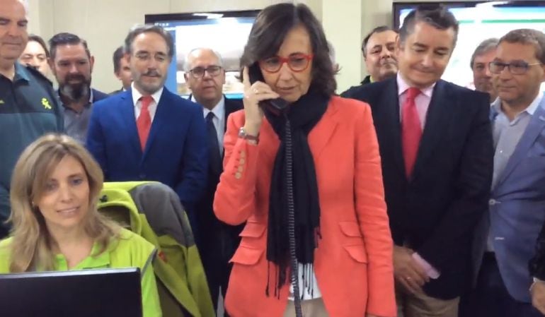 Momento de activación del Plan del Cerro 2018 por Rosa Aguilar, consejera de Justicia e Interior de la Junta