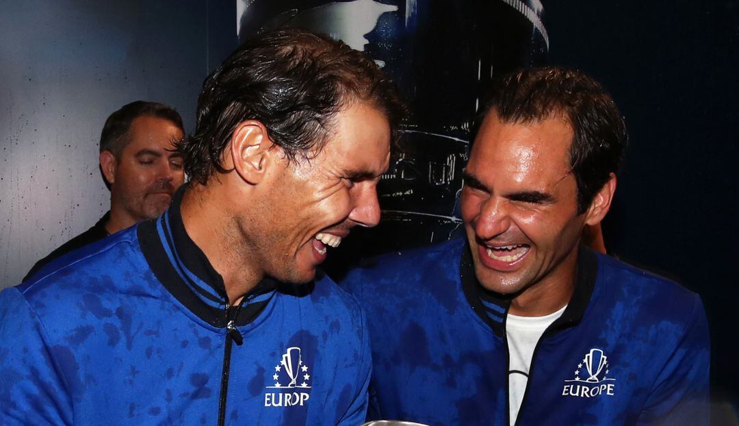 Rafa Nadal y Roger Federer, con la Laver Cup