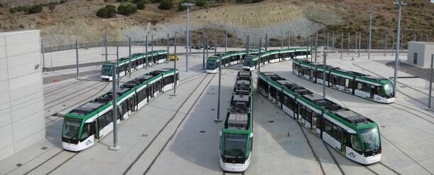 Imagenes de las unidades del metro de Málaga