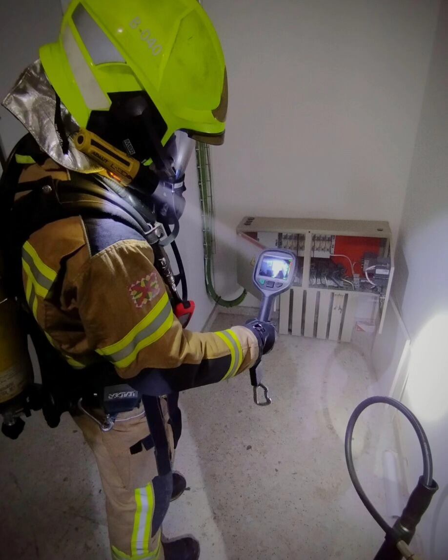 Intervención de los bomberos en el Palacio de Villahermosa