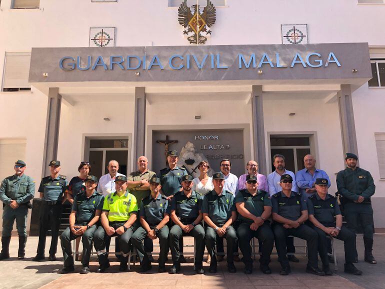 La subdelegada del Gobierno en Málaga, María Gámez, en la Comandancia de la Guardia Civil 