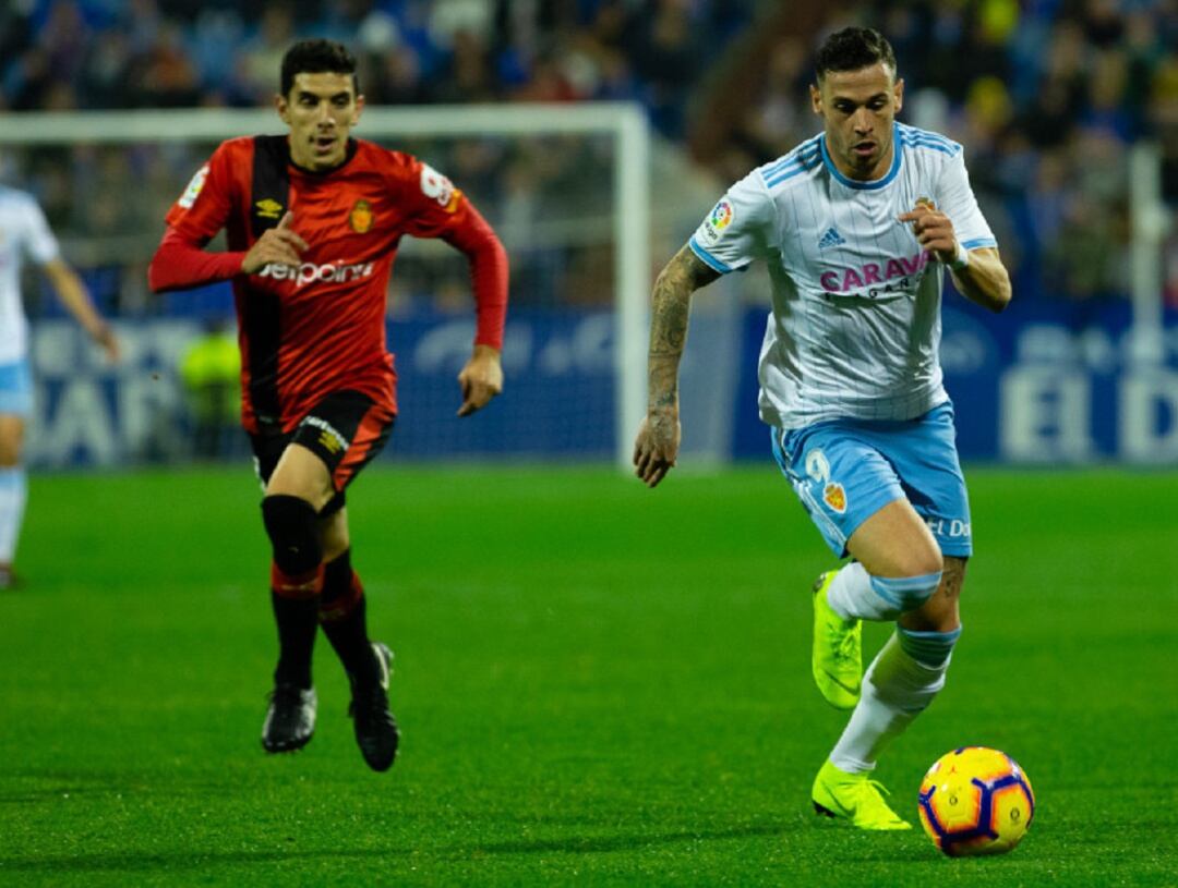 Álvaro, en una imagen del partido de la primera vuelta, podría reaparecer unos minutos en Mallorca