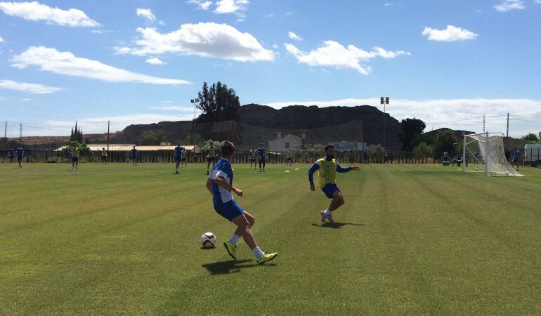 Paco Peña durante la sesión de entrenamiento