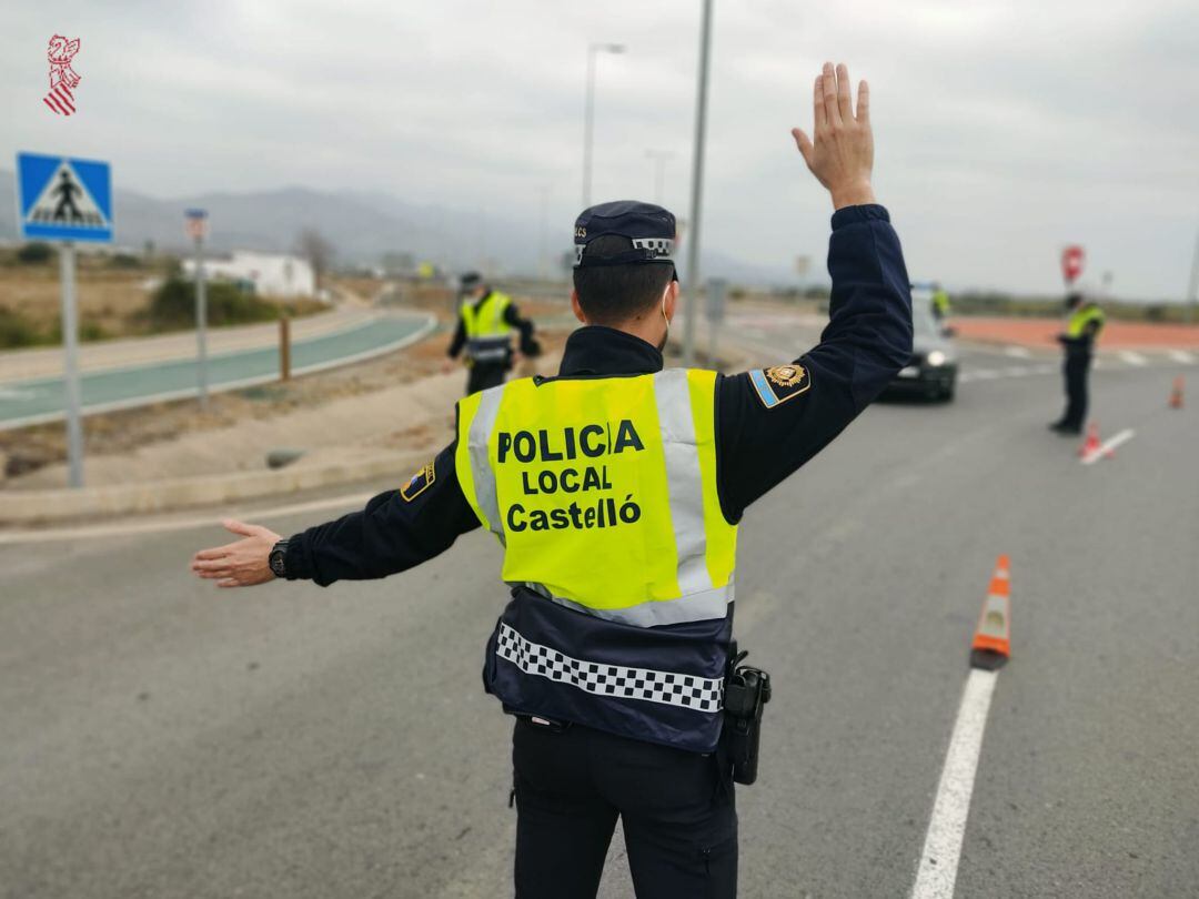 Un control de la entrada y salida de población del término municipal de Castelló de la Plana