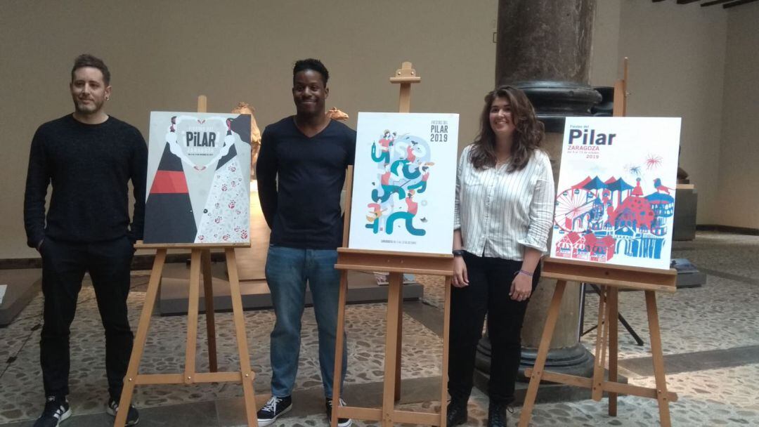 Ganador y finalistas del concurso del cartel anunciador de las Fiestas del Pilar 2019