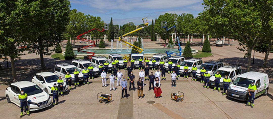 Equipo de mantenimiento del Ayuntamiento de Móstoles