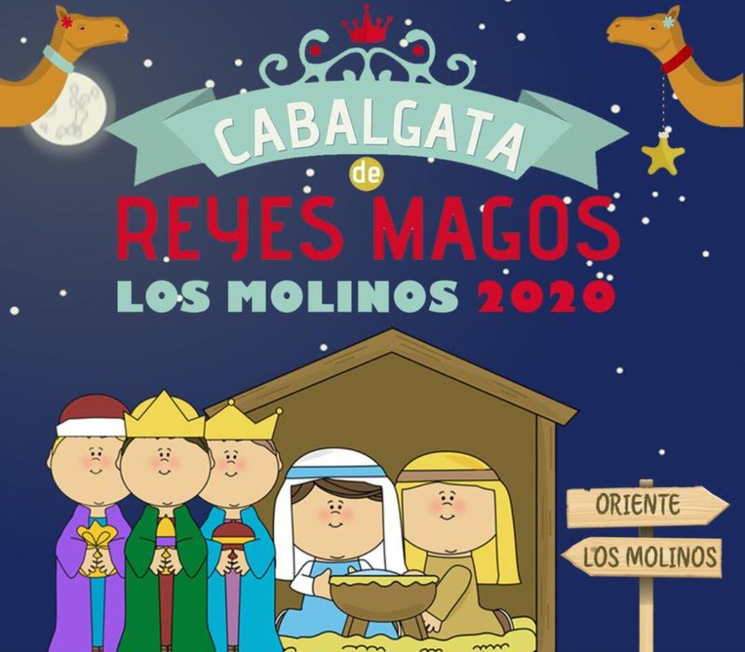 La felicitación navideña de Los Molinos con tres reyes magos blancos.