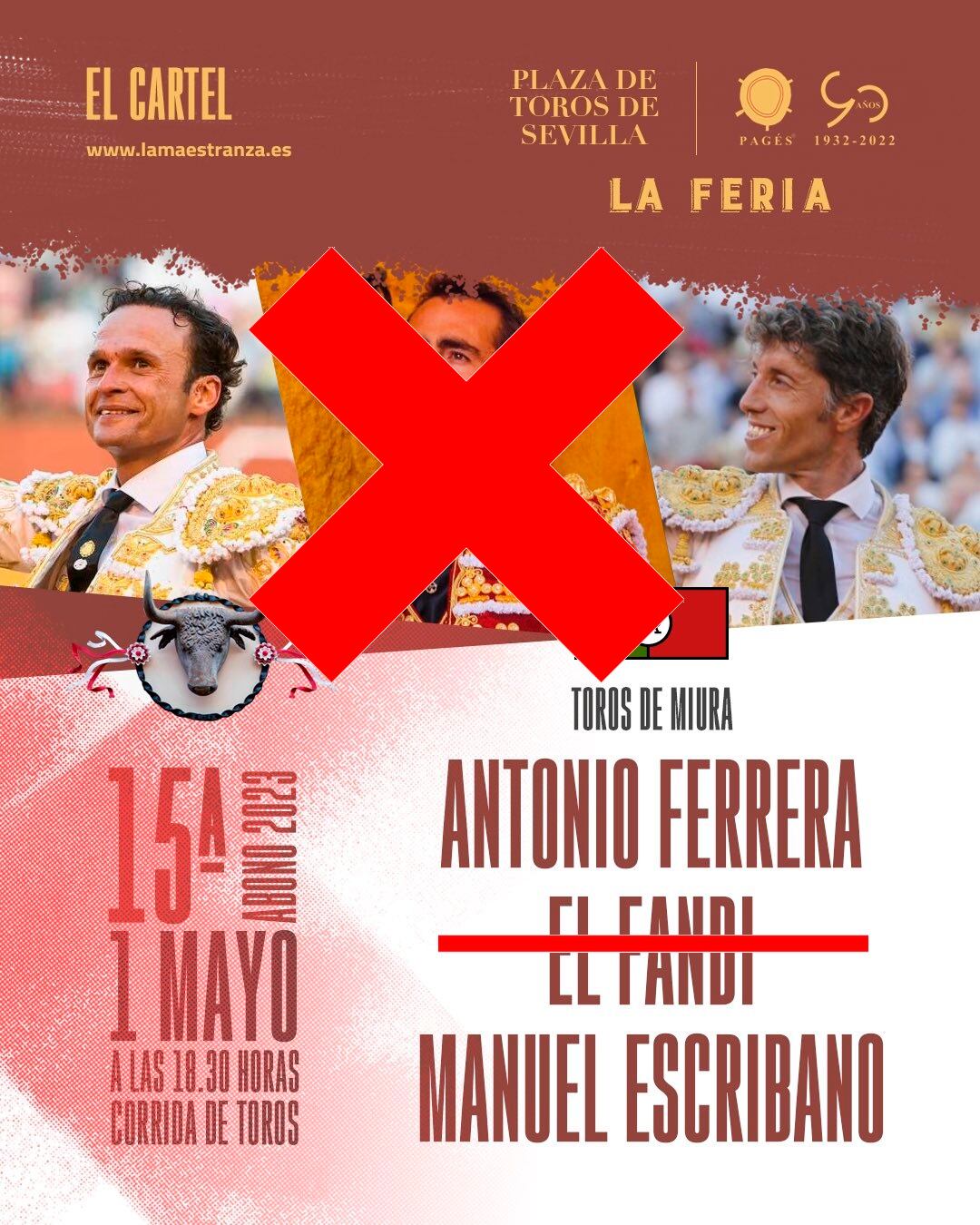 Ferrera y Escribano en mano a mano será finalmente el cartel de la corrida de Miura