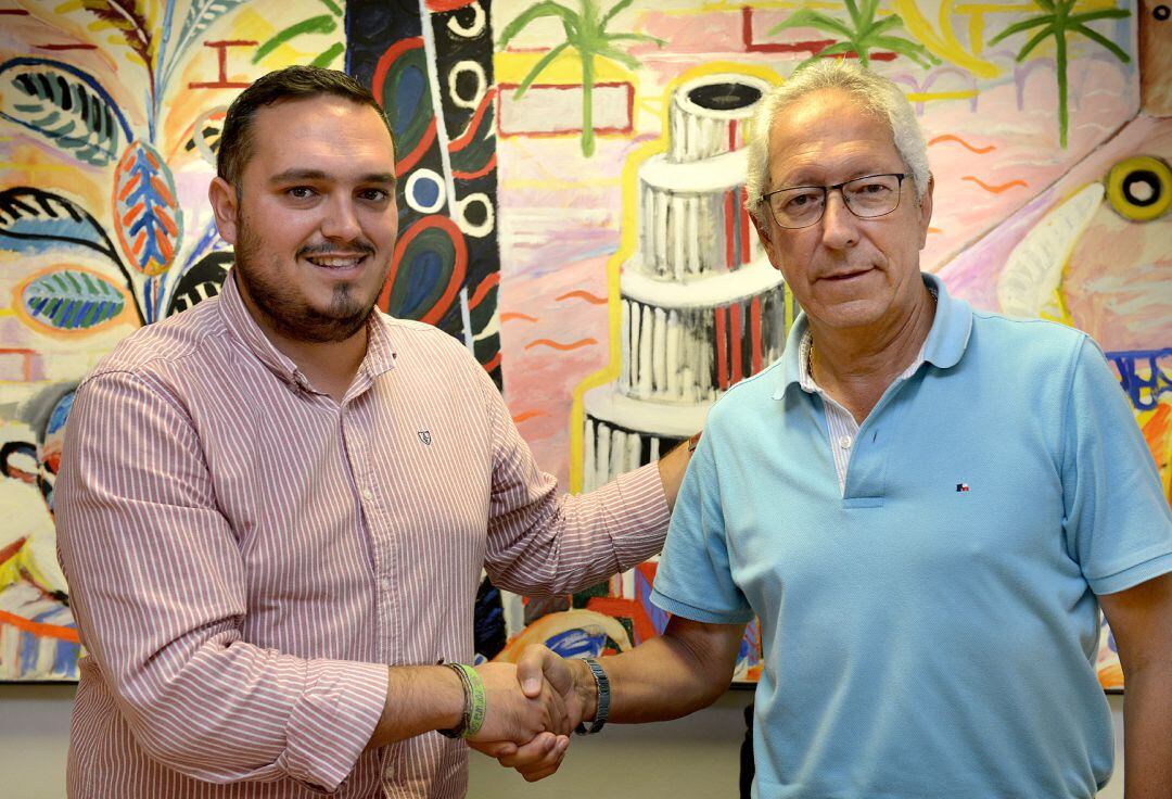 Jesús Alba, delegado de deportes y Rafael Coca, preidente del XDFC