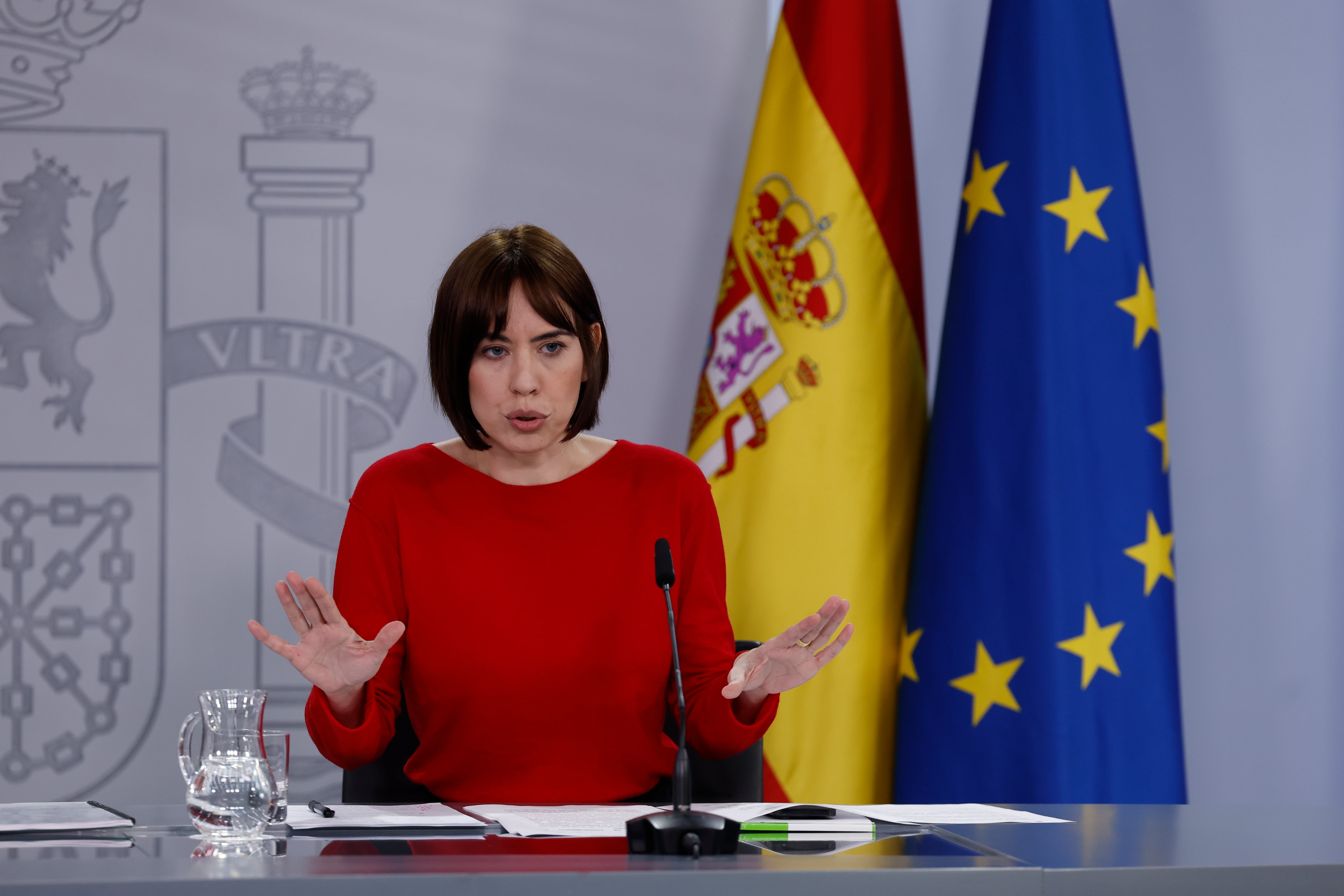 La ministra de Ciencia, Diana Morant, en una rueda de prensa tras la reunión del Consejo de Ministros.