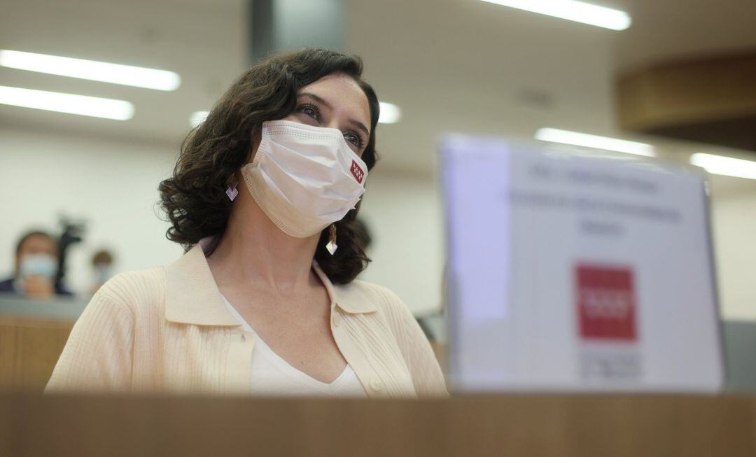 La presidenta en funciones de la Comunidad de Madrid, Isabel Díaz Ayuso