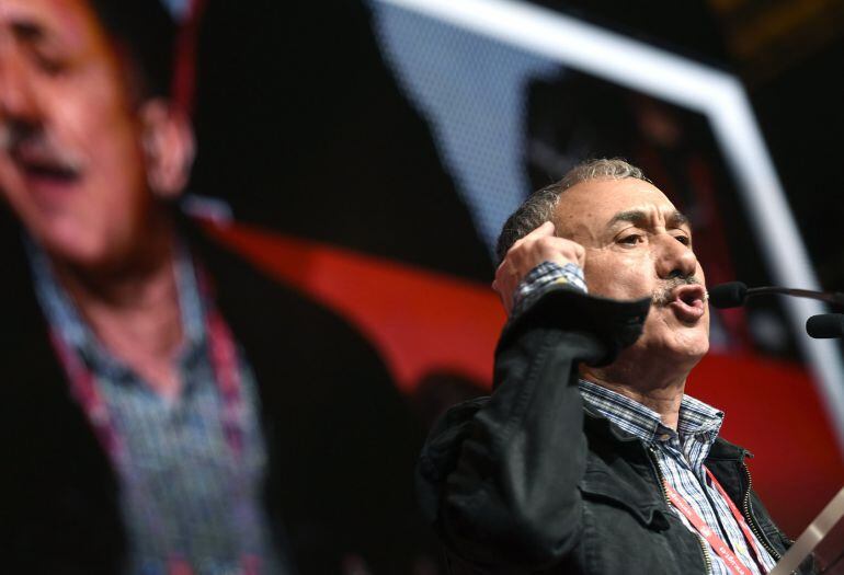 El nuevo secretario general de UGT, Josep María Álvarez, durante el discurso que ha pronunciado en la clausura del 42 Congreso Confederal del sindicato. 