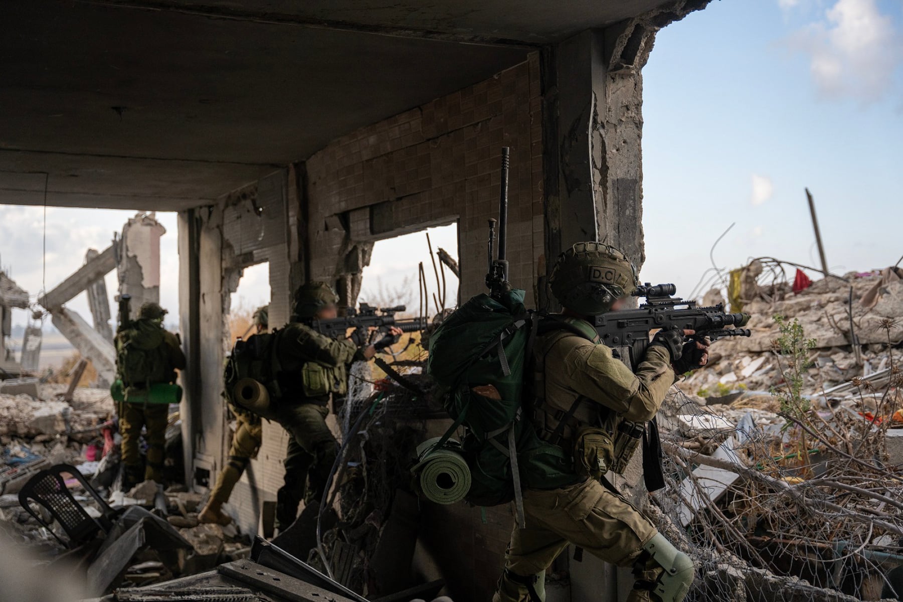 Soldados israelíes en la Franja de Gaza.