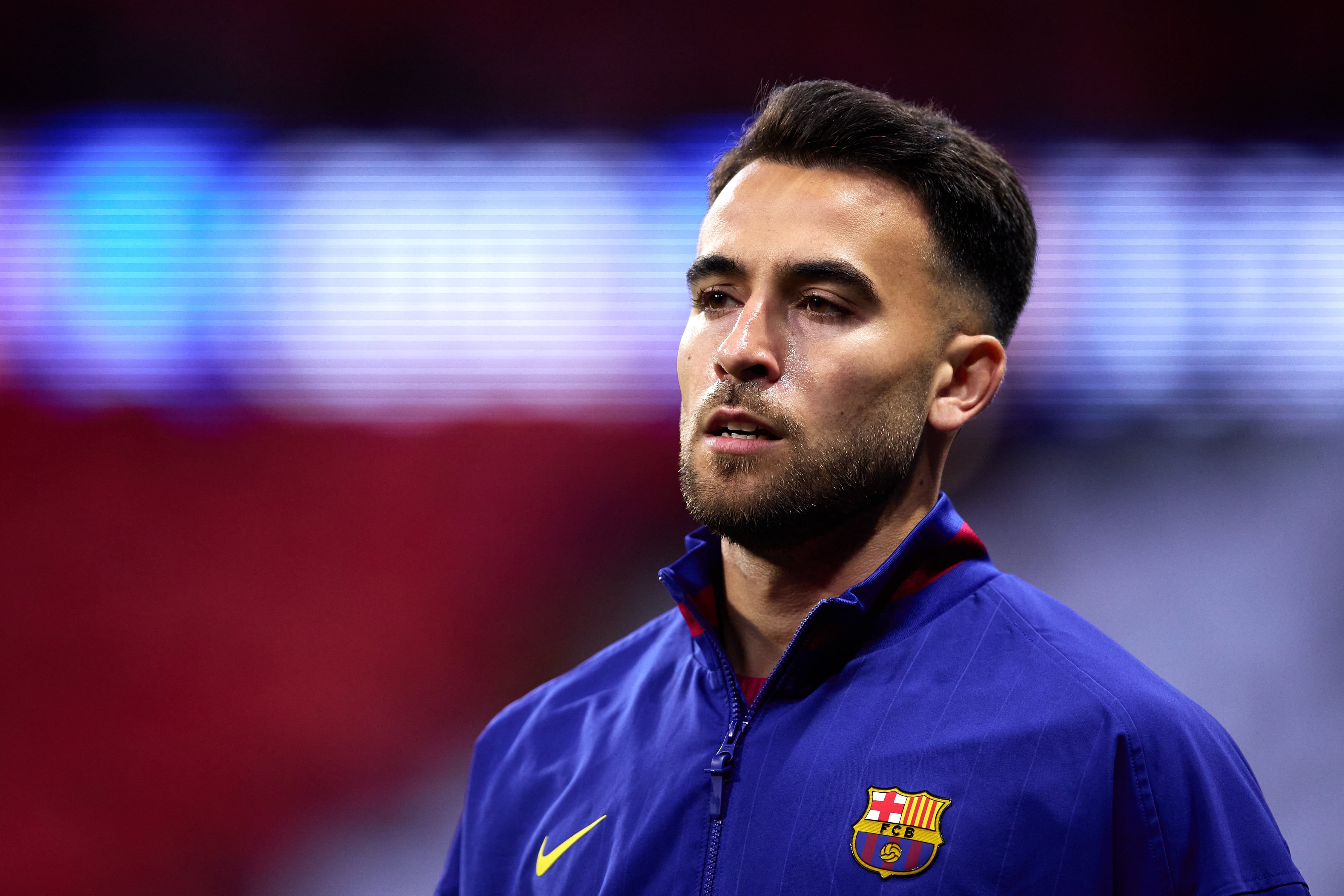 Eric Garcia, antes de un partido con el FC Barcelona