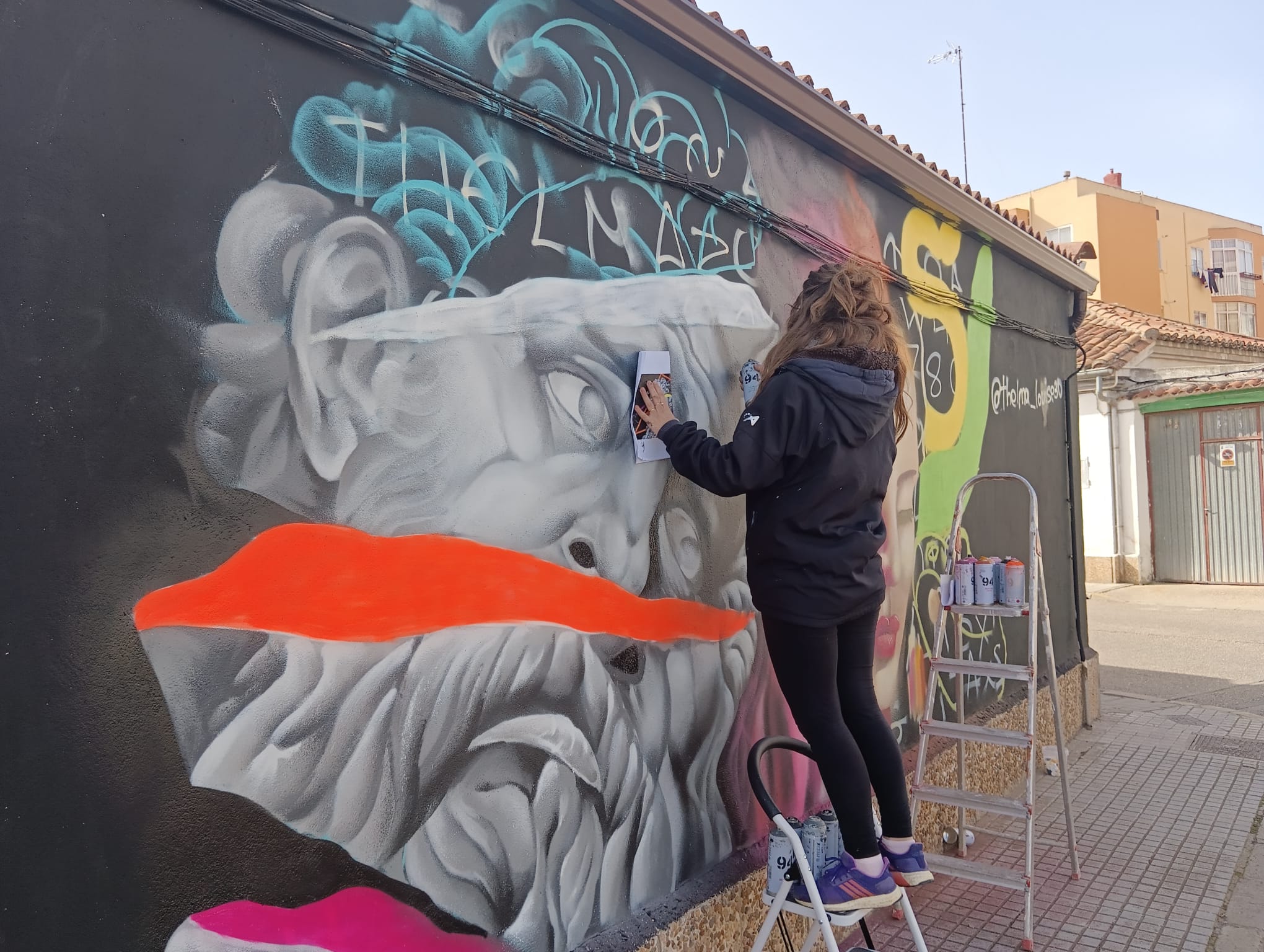 Nerea Bernal, coautora del mural