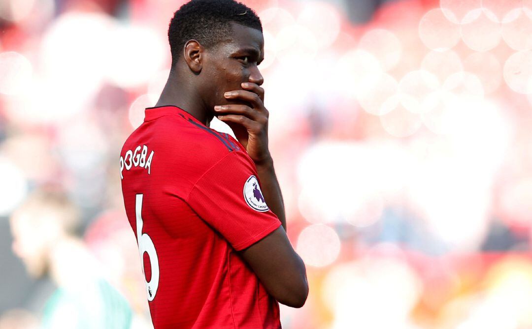 Paul Pogba, durante un partido de la Premier League disputado con el Manchester United.