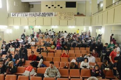 Protestas de los trabajadores ante los despidos en la UPM