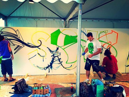 El festival ha contado con artistas del graffiti.