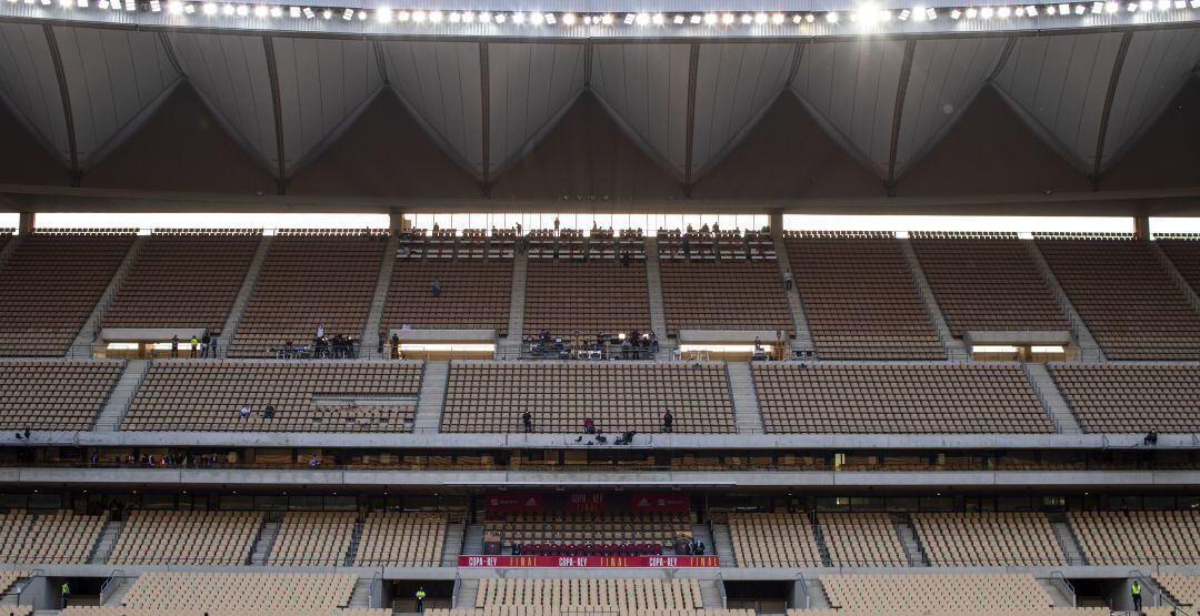 El estadio de La Cartuja de Sevilla, durante la previa de la pasada final de la Copa del Rey