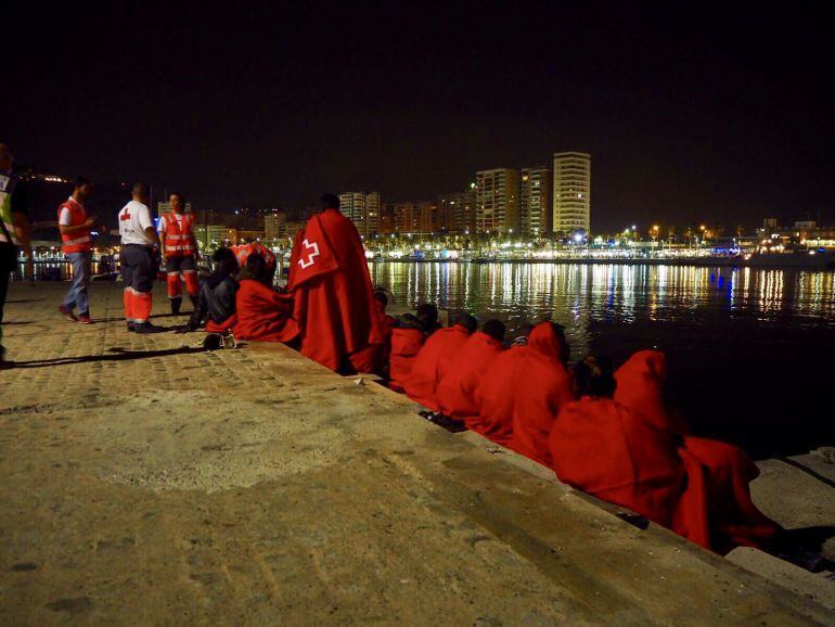 Integrantes del grupo que llegó el sábado a Málaga