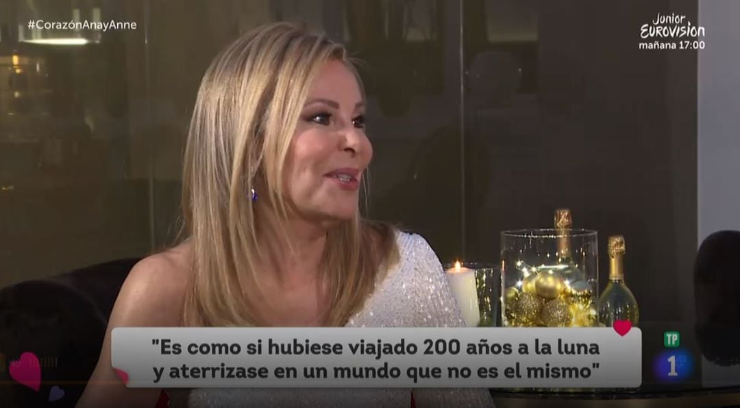 Ana Obregón en su entrevista con Anne Igartiburu.