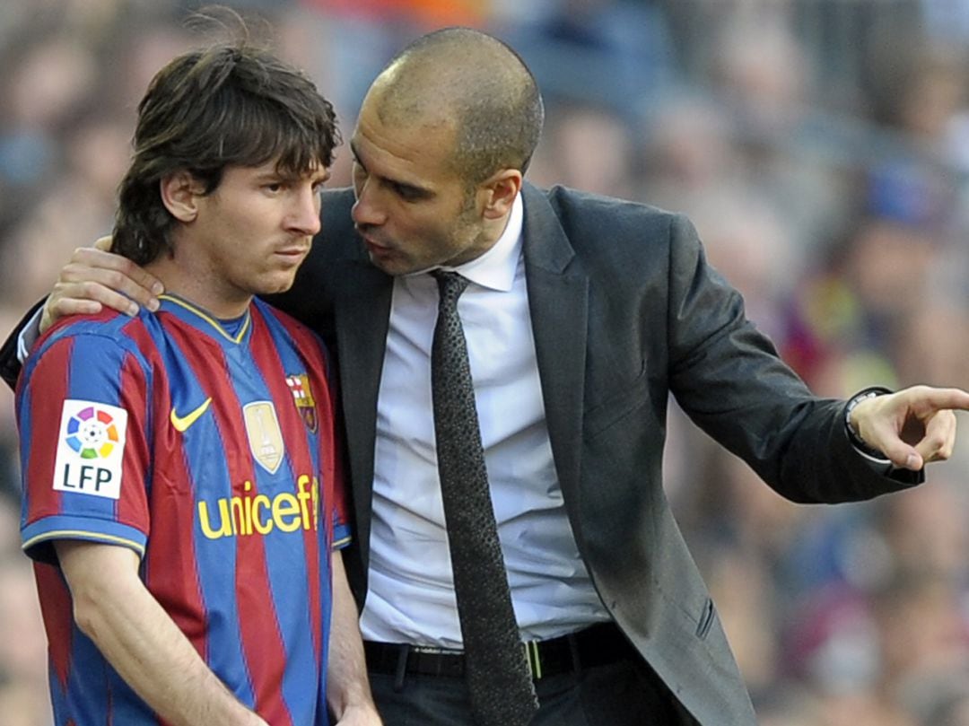 Messi y Guardiola, en 2010