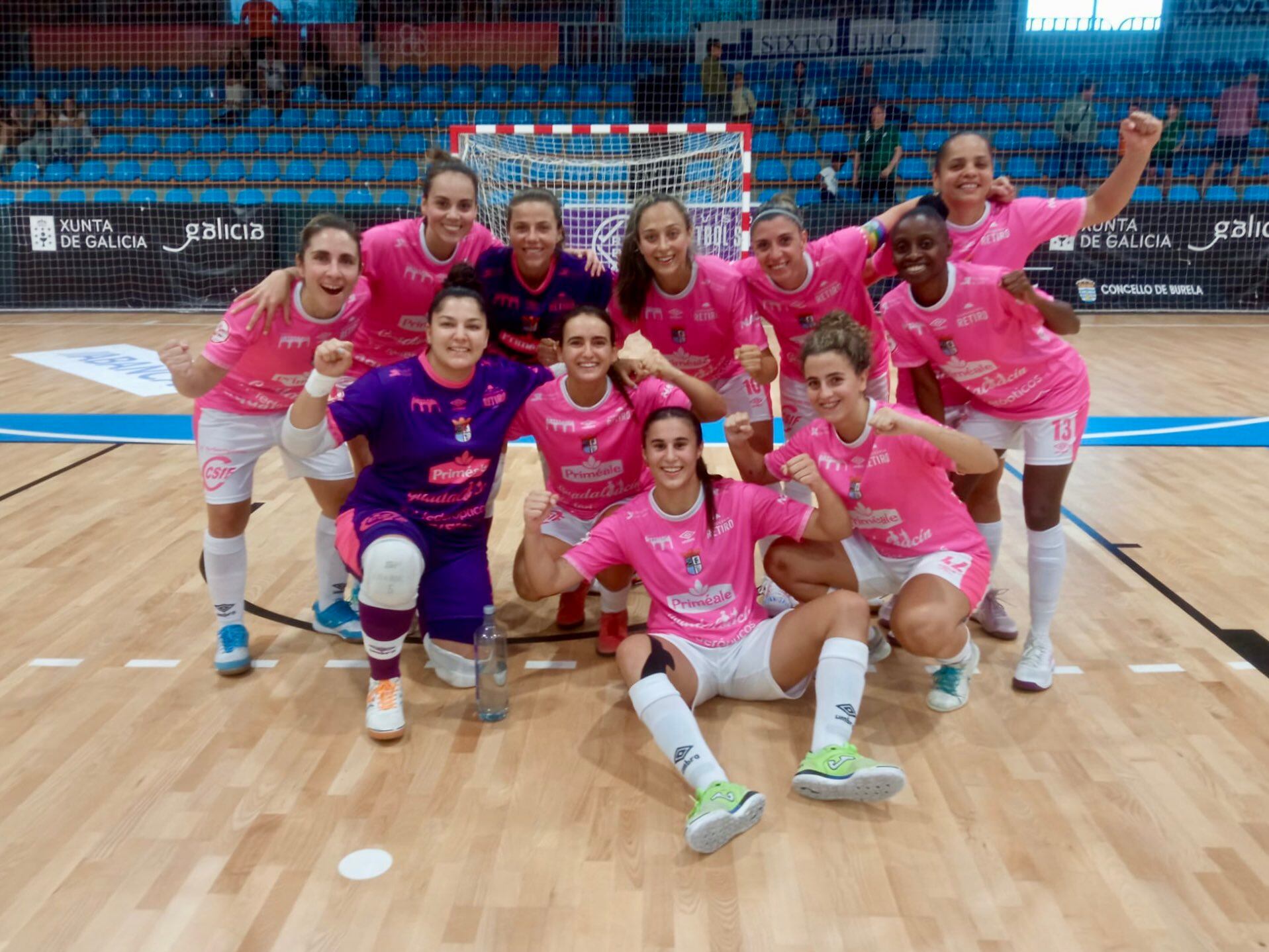 El Guada FSF celebra la victoria ante el Burela