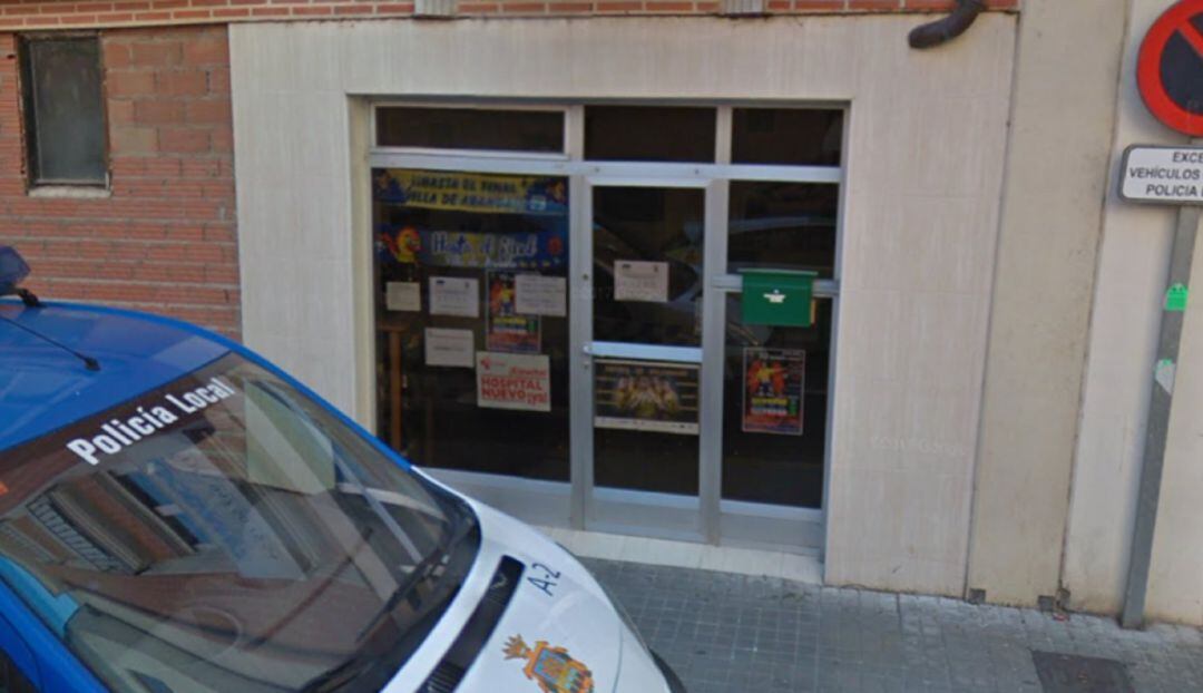 La sede del club, ubicada en el Pasaje Primo de Rivera -tras el edificio de la Policía Local-.