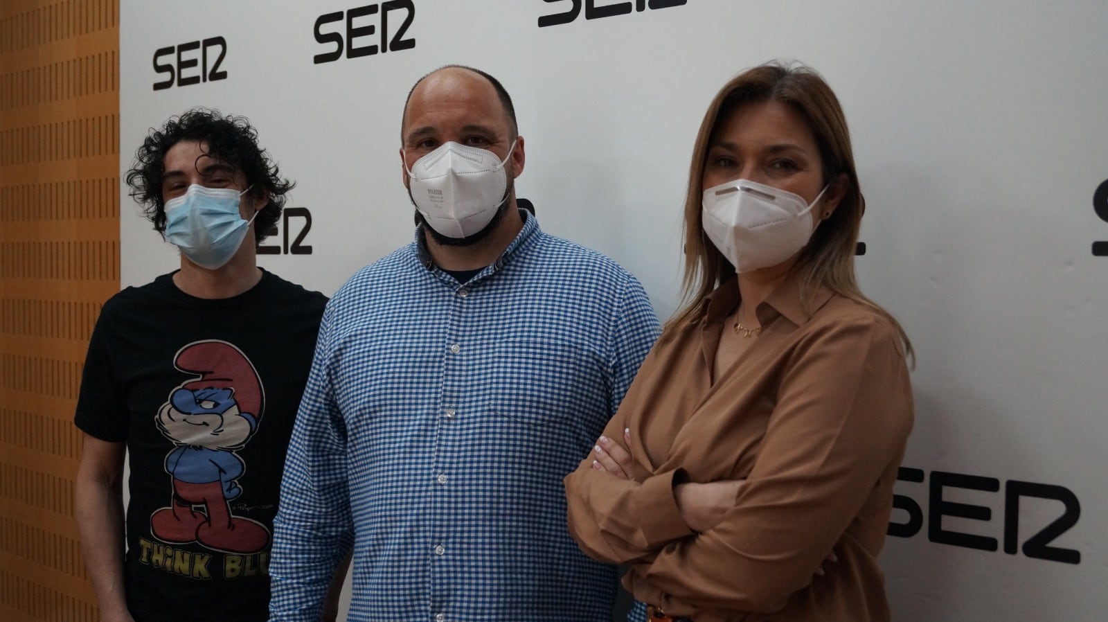 Fran Ropero, Javier Ruiz y Raquel Martínez, antes de empezar la sesión de Kintsugi